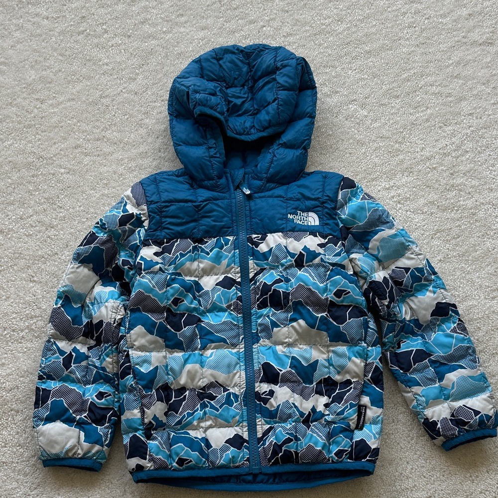 North Face ThermoBall Eco Hooded Jacket - Banff blue mountain camo print